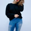 Velora Flex Long Sleeves Black T-shirt — 2 Velora Flex Long Sleeves Black T-shirt — modest black long-sleeve top, look 2