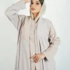Velora Beige Tunic — modest beige tunic, look 1