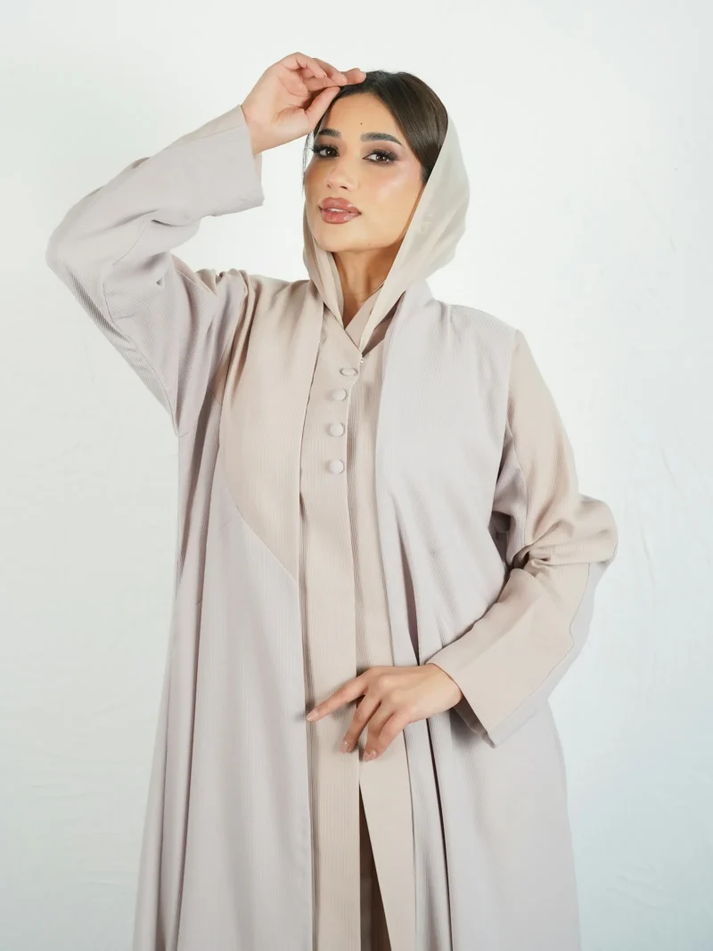 Velora Beige Tunic — modest beige tunic, look 1