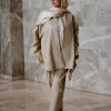 Velora Beige Tunic — modest beige tunic, look 3