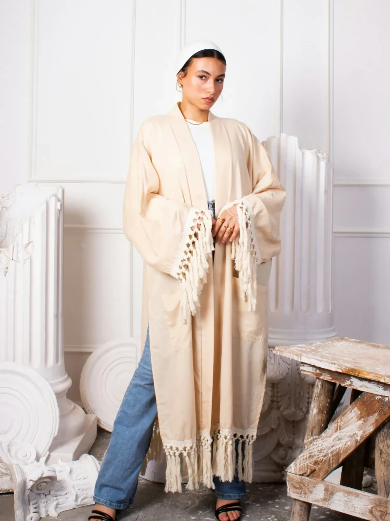 Velora Beige Tunic — modest beige tunic, look 7